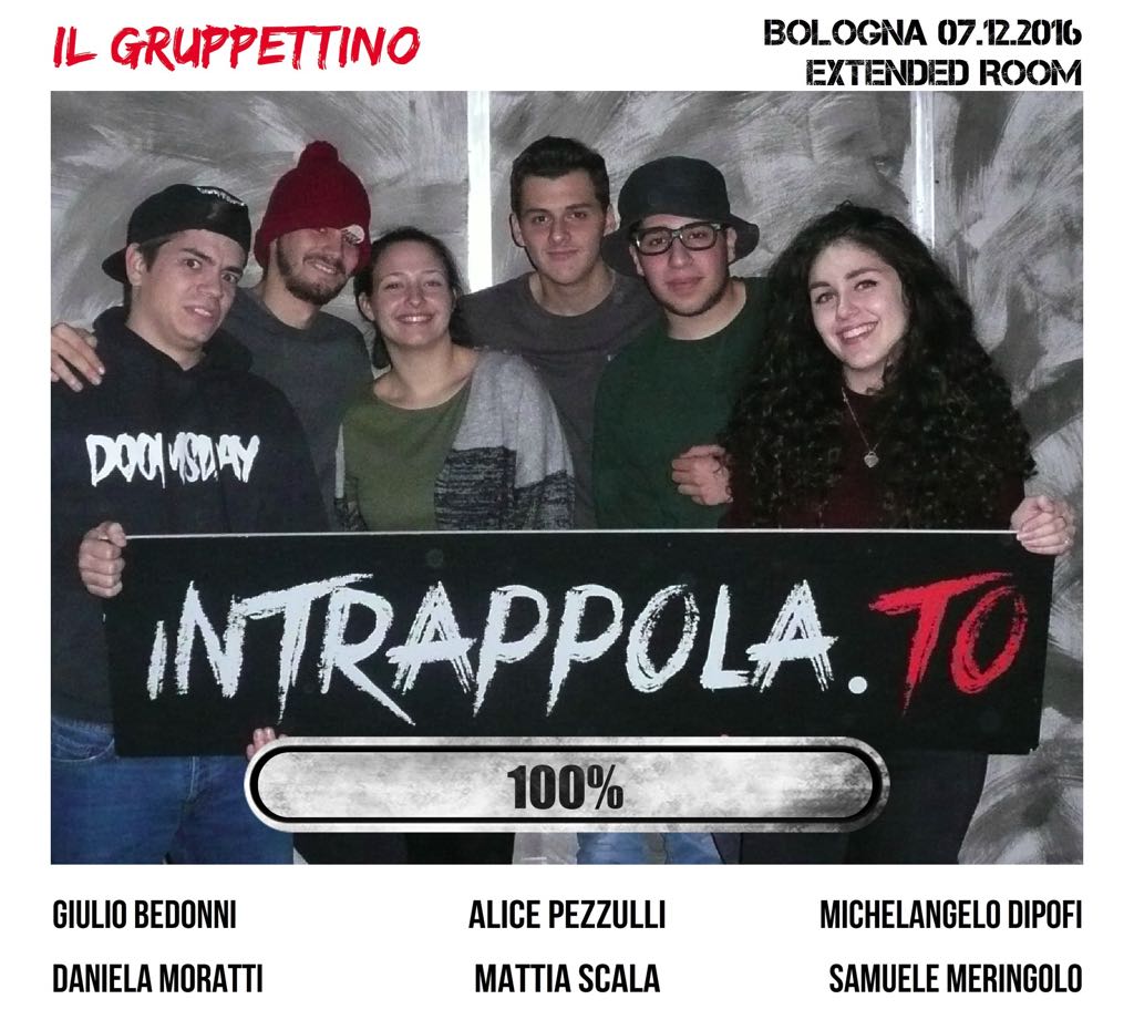 Il gruppo Il Gruppettino è fuggito dalla nostra escape room Extended Room