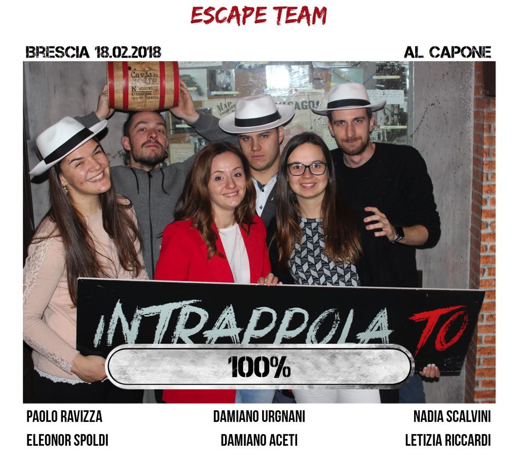 Il gruppo escape team è fuggito dalla nostra escape room Al Capone