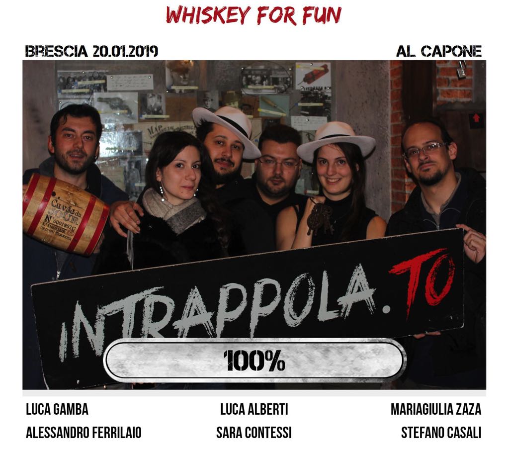 Il gruppo whiskey for fun è fuggito dalla nostra escape room Al Capone