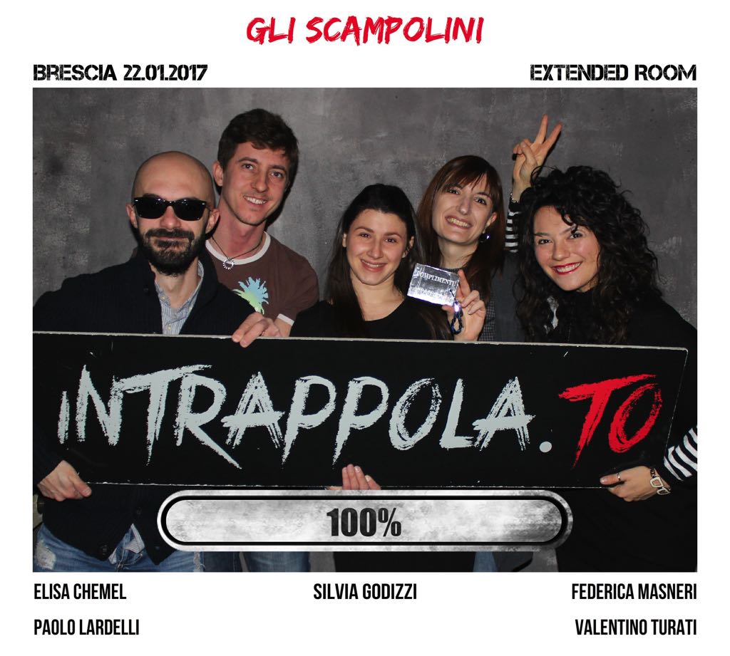 Il gruppo Gli scampolini è fuggito dalla nostra escape room Extended Room
