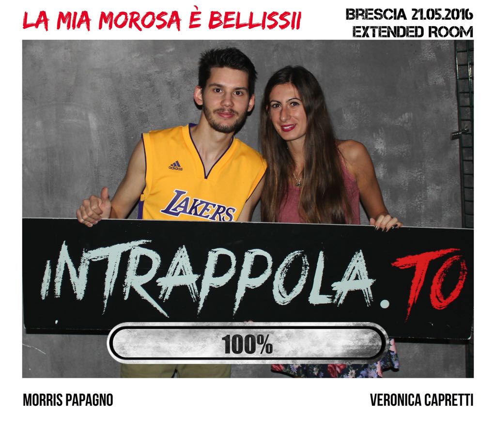 Il gruppo La Mia Morosa è Bellissima è fuggito dalla nostra escape room Extended Room
