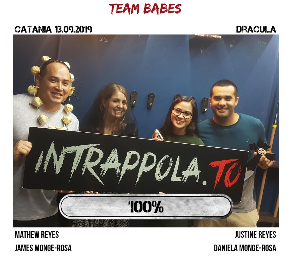 Il gruppo Team Babes è fuggito dalla nostra escape room Dracula