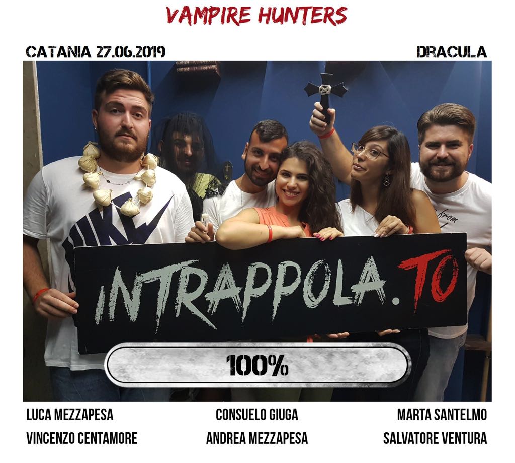 Il gruppo vampire hunters è fuggito dalla nostra escape room Dracula