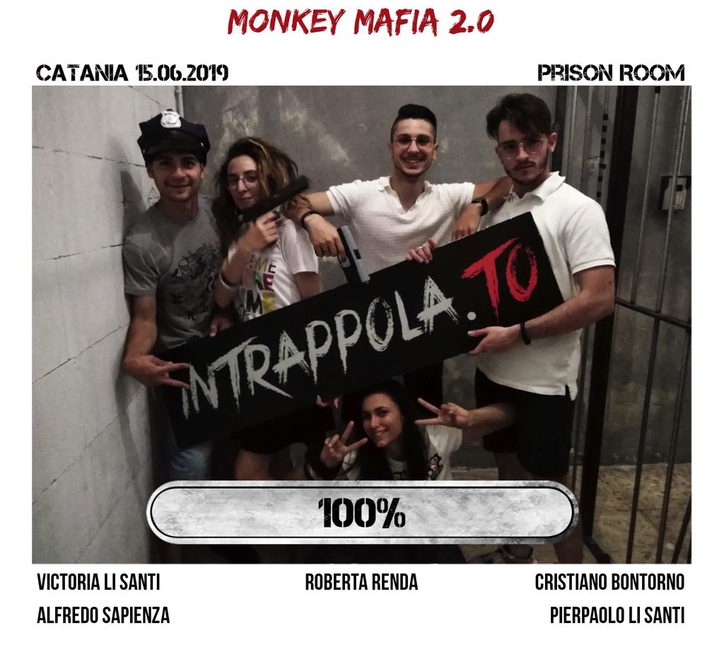 Il gruppo monkey mafia 2.0 è fuggito dalla nostra escape room Prison Room