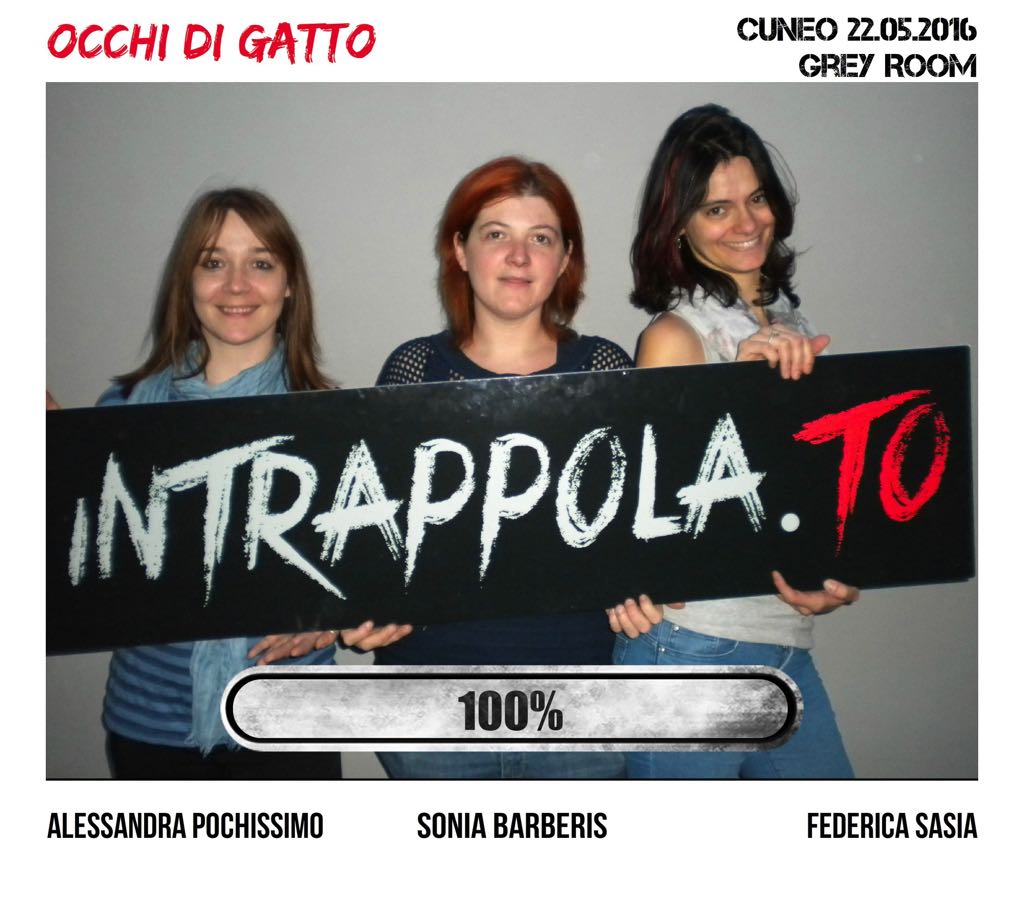 Il gruppo Occhi di gatto è fuggito dalla nostra escape room Grey Room