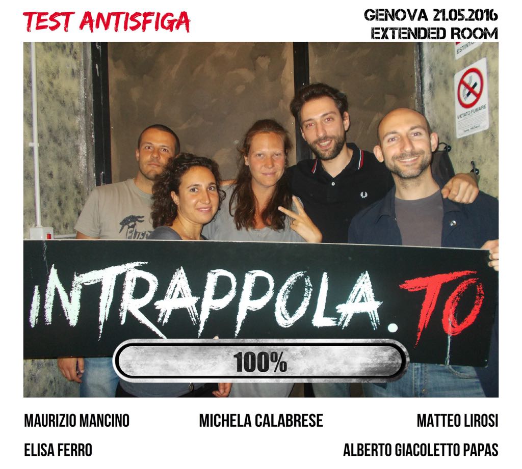 Il gruppo Test antisfiga è fuggito dalla nostra escape room Extended Room