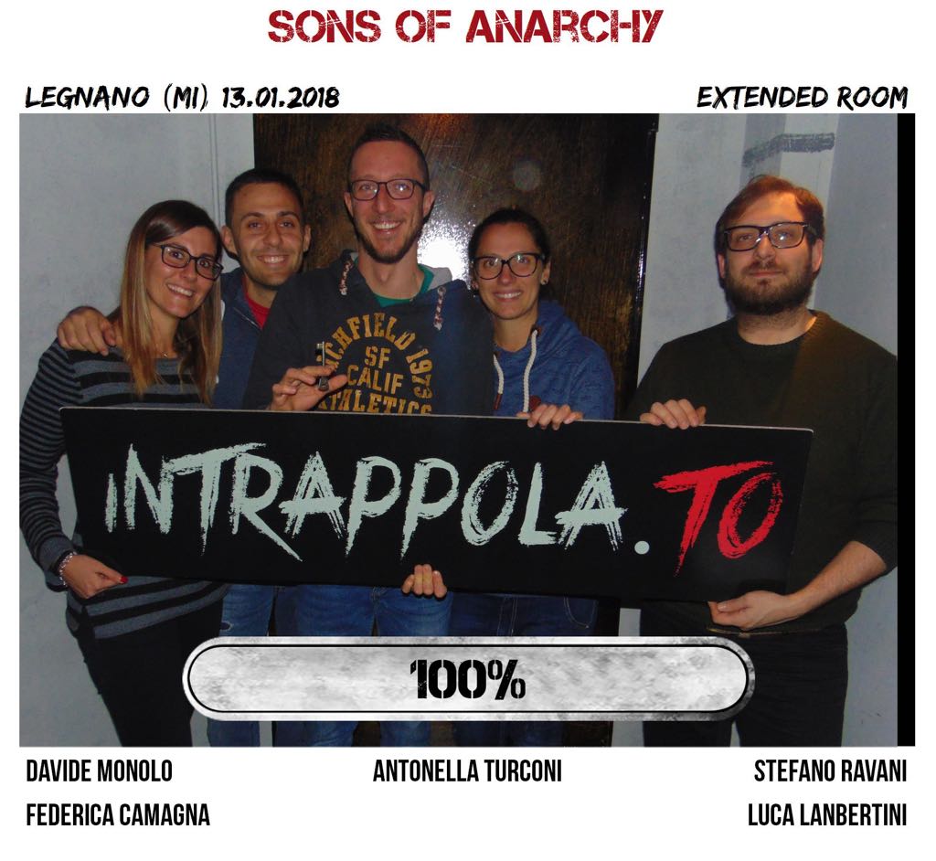 Il gruppo sons of anarchy è fuggito dalla nostra escape room Extended Room