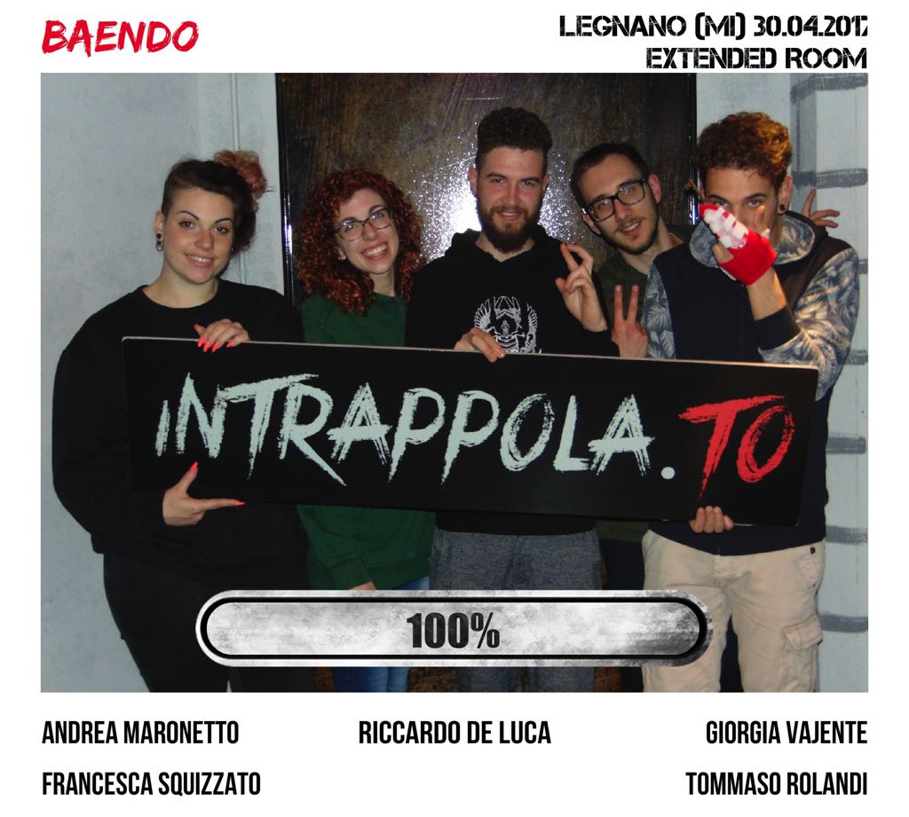 Il gruppo Baendo è fuggito dalla nostra escape room Extended Room