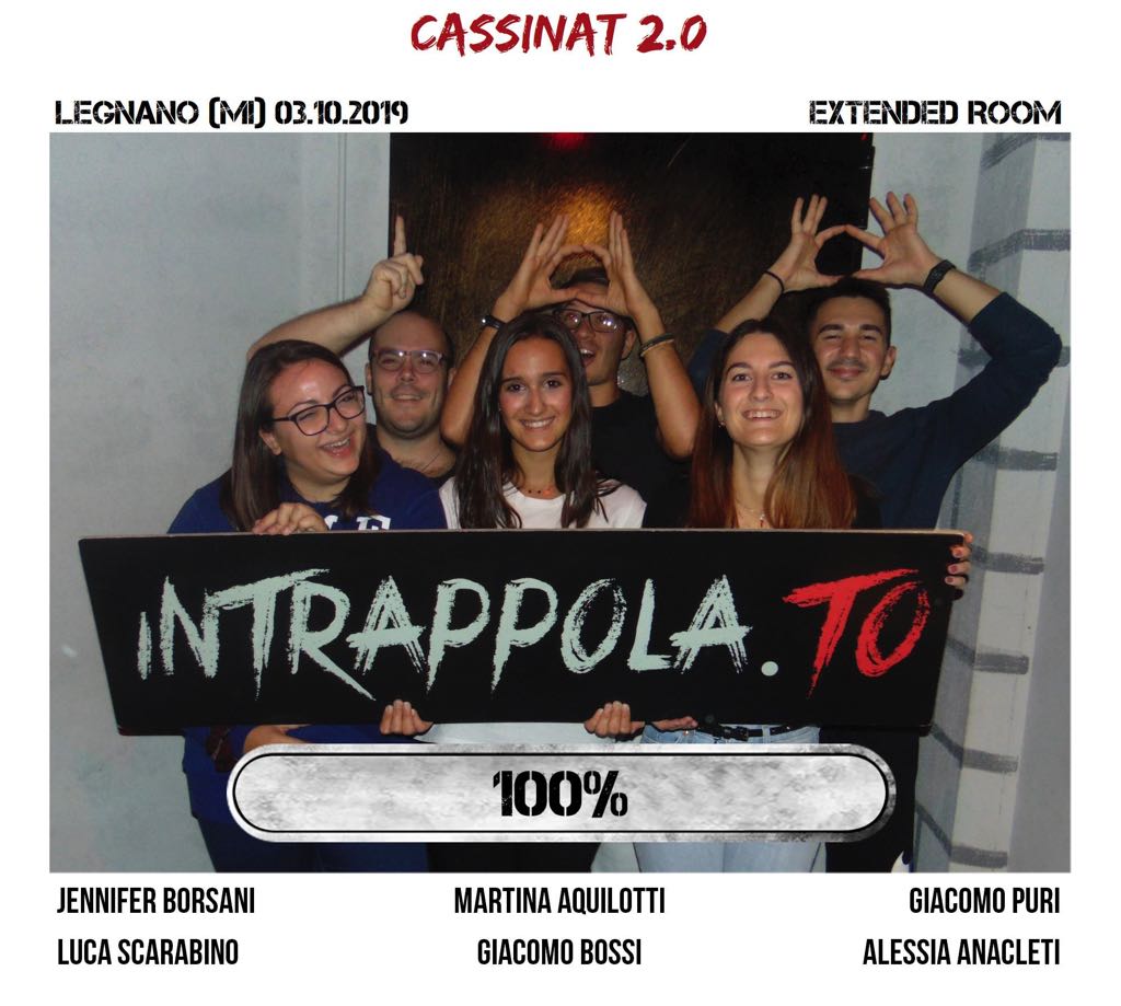 Il gruppo Cassinat 2.0 è fuggito dalla nostra escape room Extended Room