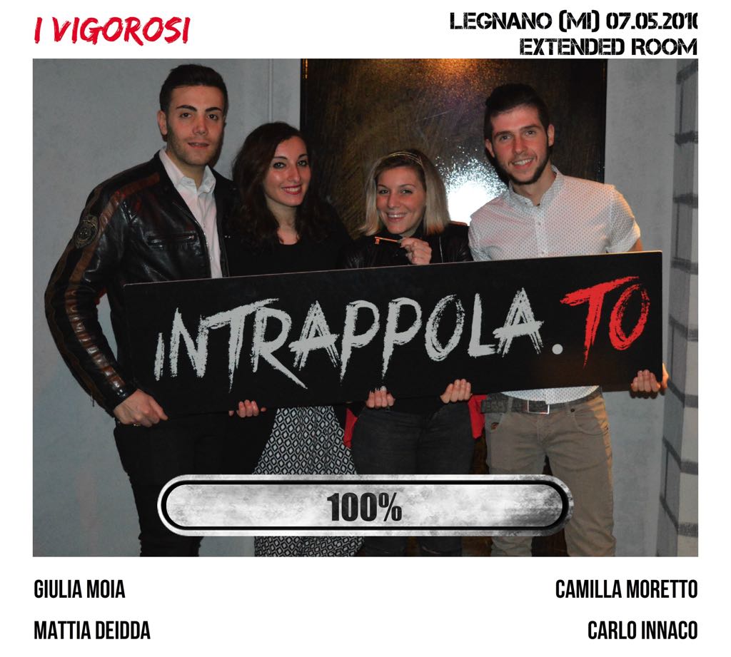 Il gruppo i vigorosi è fuggito dalla nostra escape room Extended Room