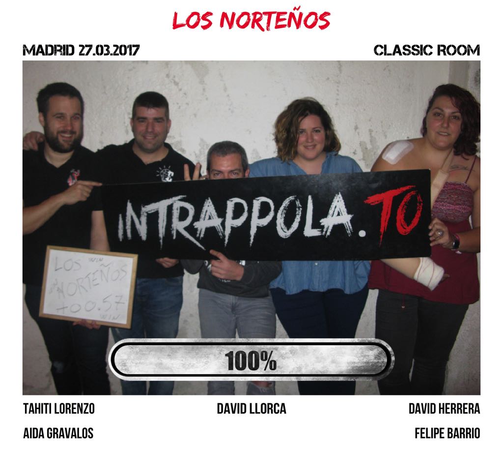 Il gruppo Los norteños è fuggito dalla nostra escape room Classic Room