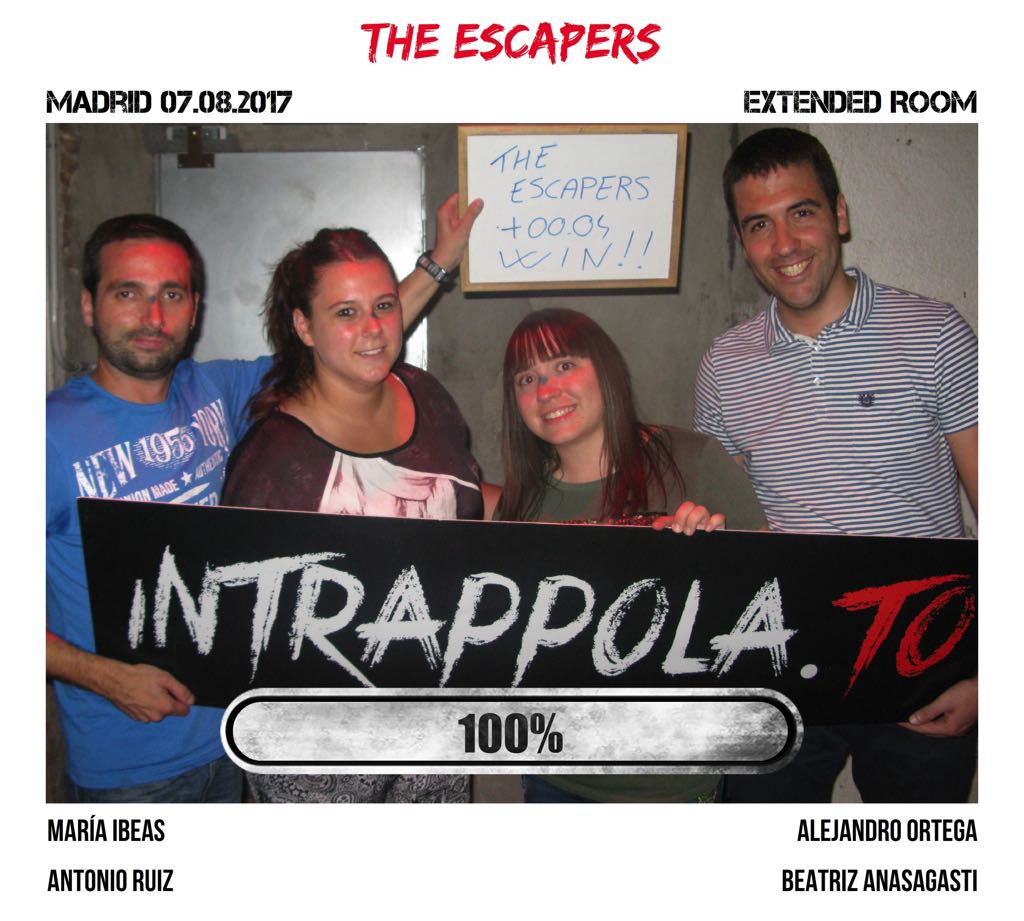 Il gruppo the escapers è fuggito dalla nostra escape room Extended Room