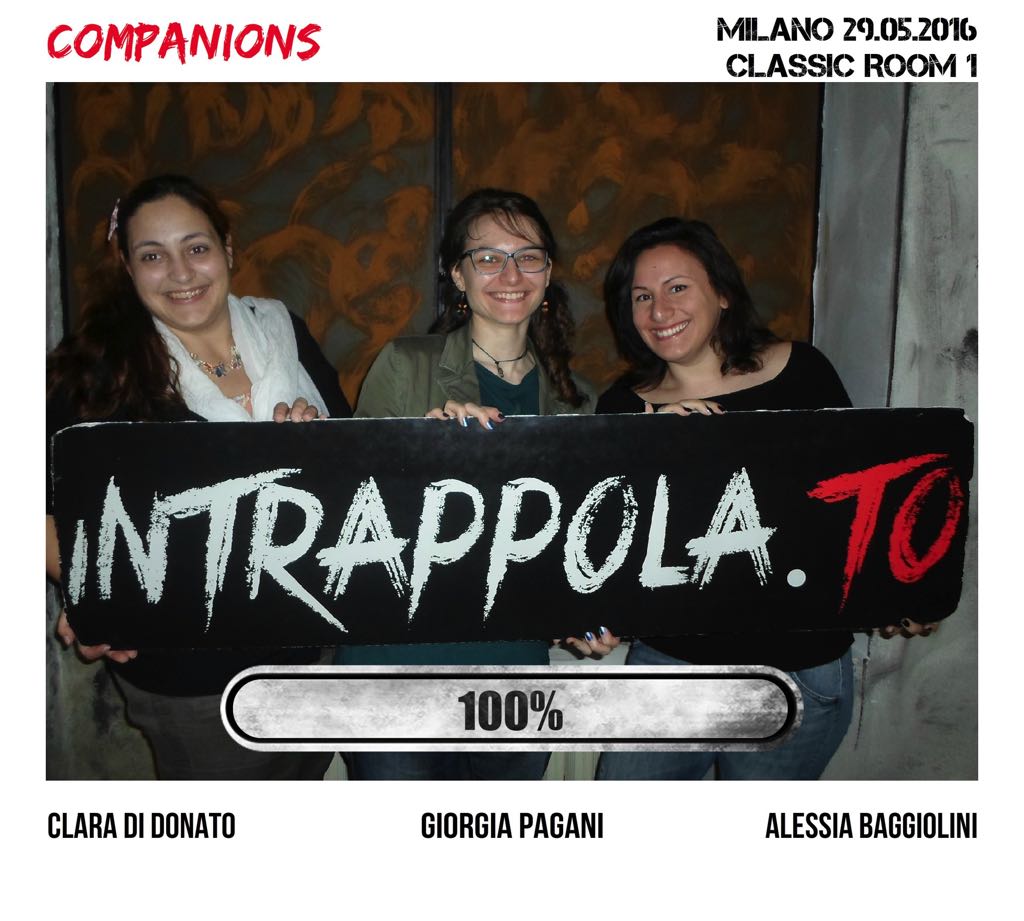 Il gruppo Companions è fuggito dalla nostra escape room Classic Room