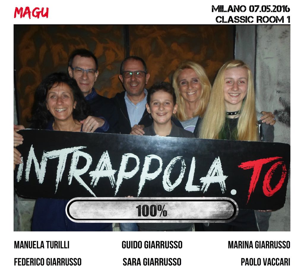 Il gruppo Magu  è fuggito dalla nostra escape room Classic Room