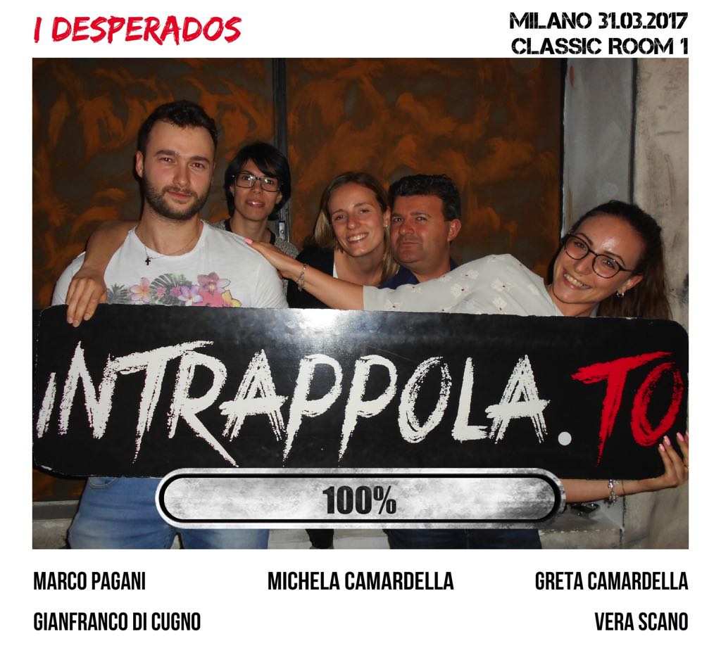 Il gruppo i desperados è fuggito dalla nostra escape room Classic Room