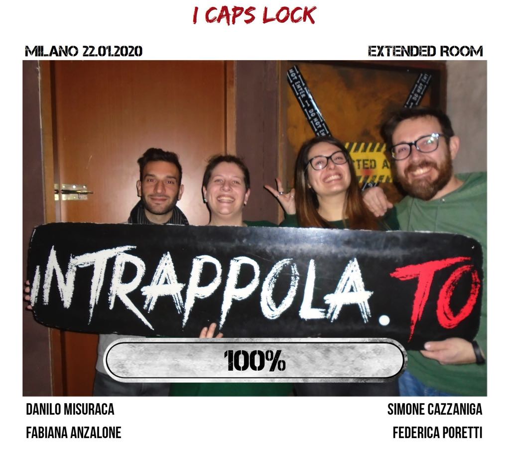Il gruppo I caps lock è fuggito dalla nostra escape room Extended Room