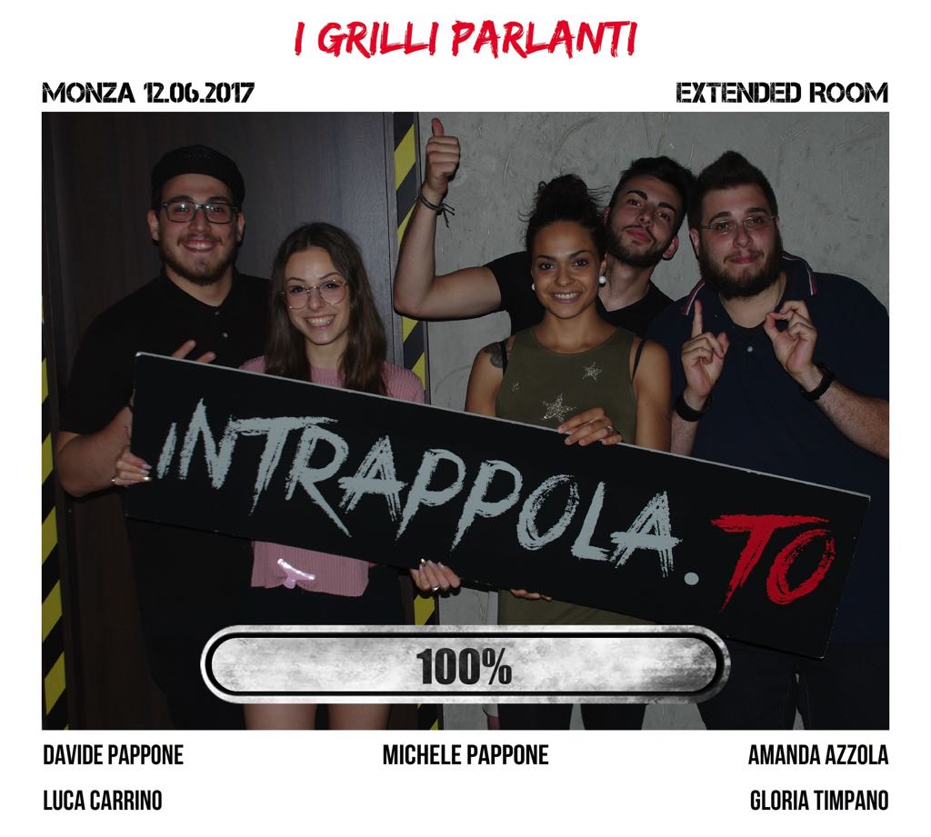 Il gruppo i grilli parlanti  è fuggito dalla nostra escape room Extended Room