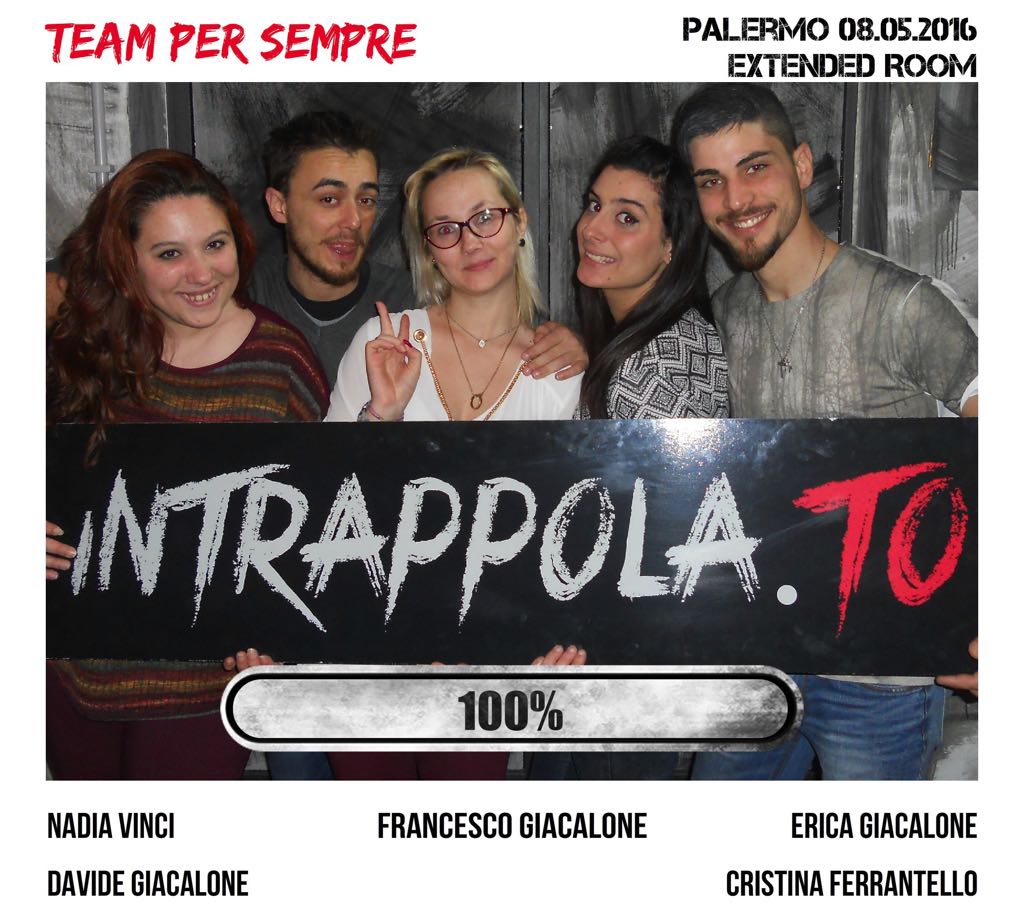 Il gruppo team per sempre è fuggito dalla nostra escape room Extended Room