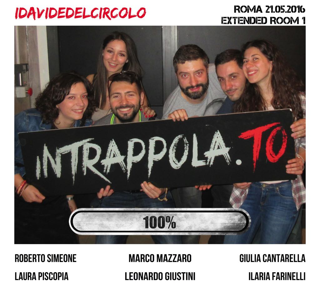 Il gruppo idavidedelcircolo è fuggito dalla nostra escape room Extended Room
