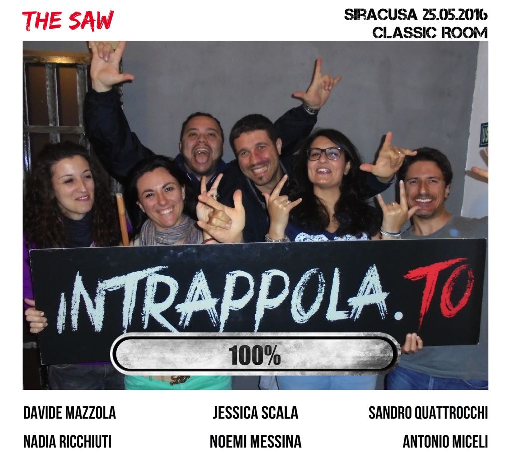 Il gruppo the saw è fuggito dalla nostra escape room Classic Room
