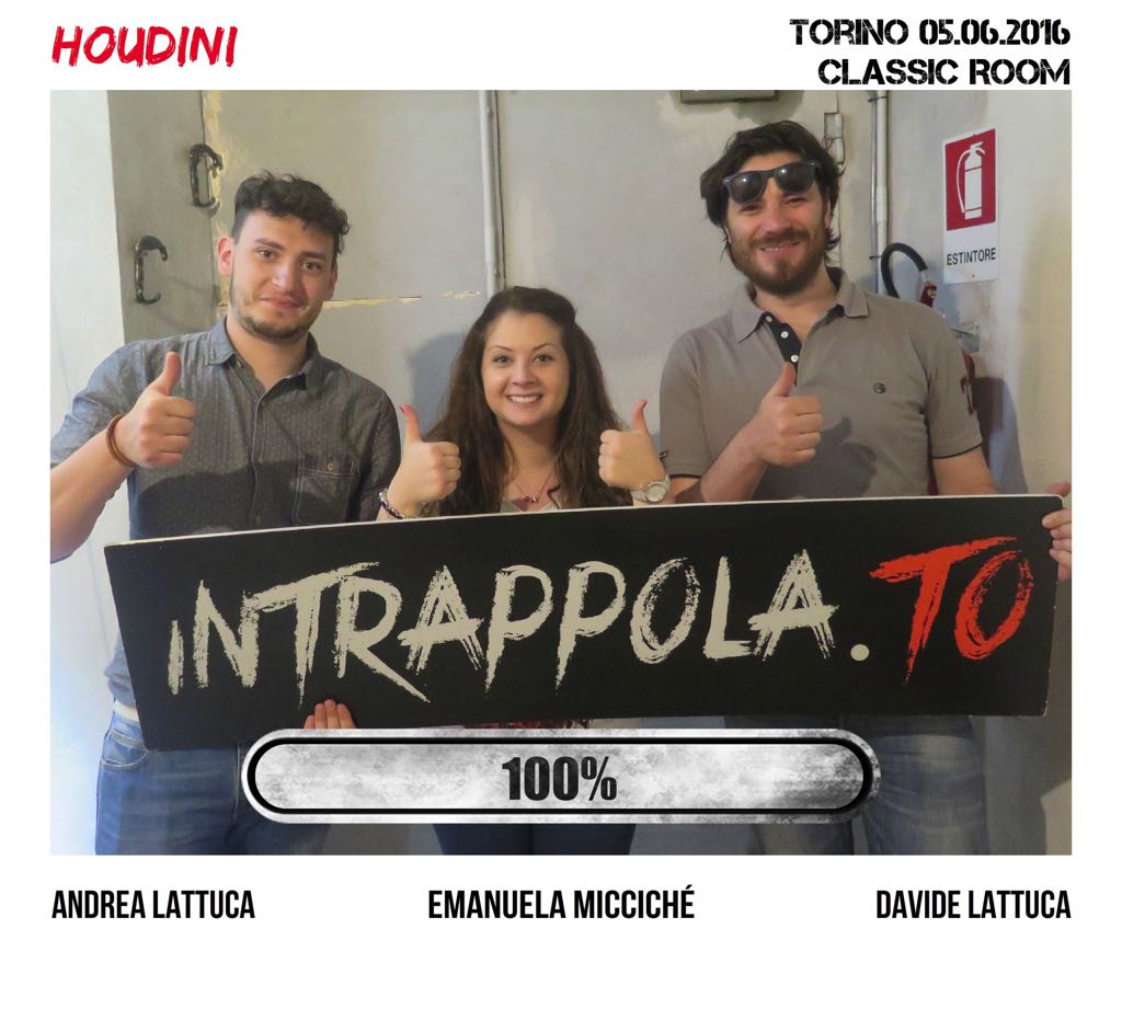 Il gruppo Houdini  è fuggito dalla nostra escape room Classic Room