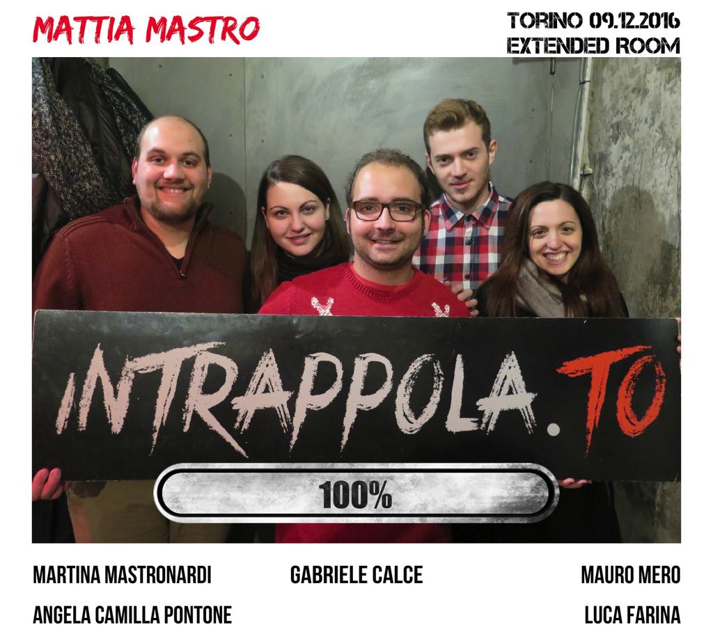 Il gruppo mattia mastro è fuggito dalla nostra escape room Extended Room