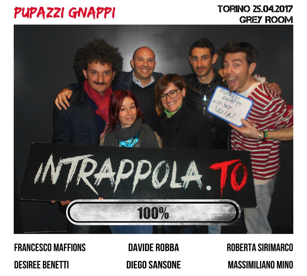 Il gruppo PUPAZZI GNAPPI è fuggito dalla nostra escape room 