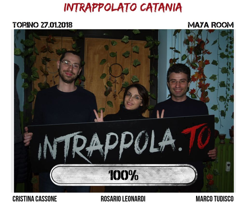 Il gruppo Intrappolato Catania è fuggito dalla nostra escape room Maya Room