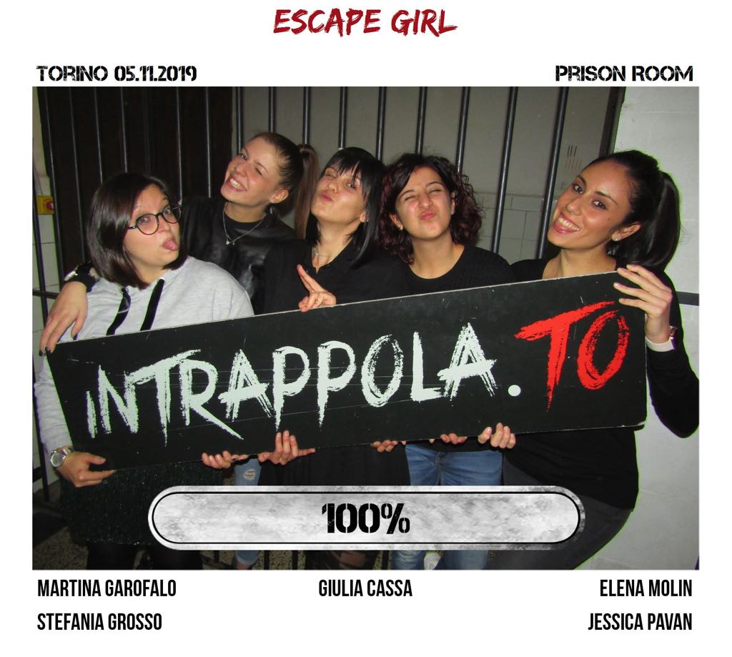 Il gruppo Escape Girl è fuggito dalla nostra escape room Prison Room