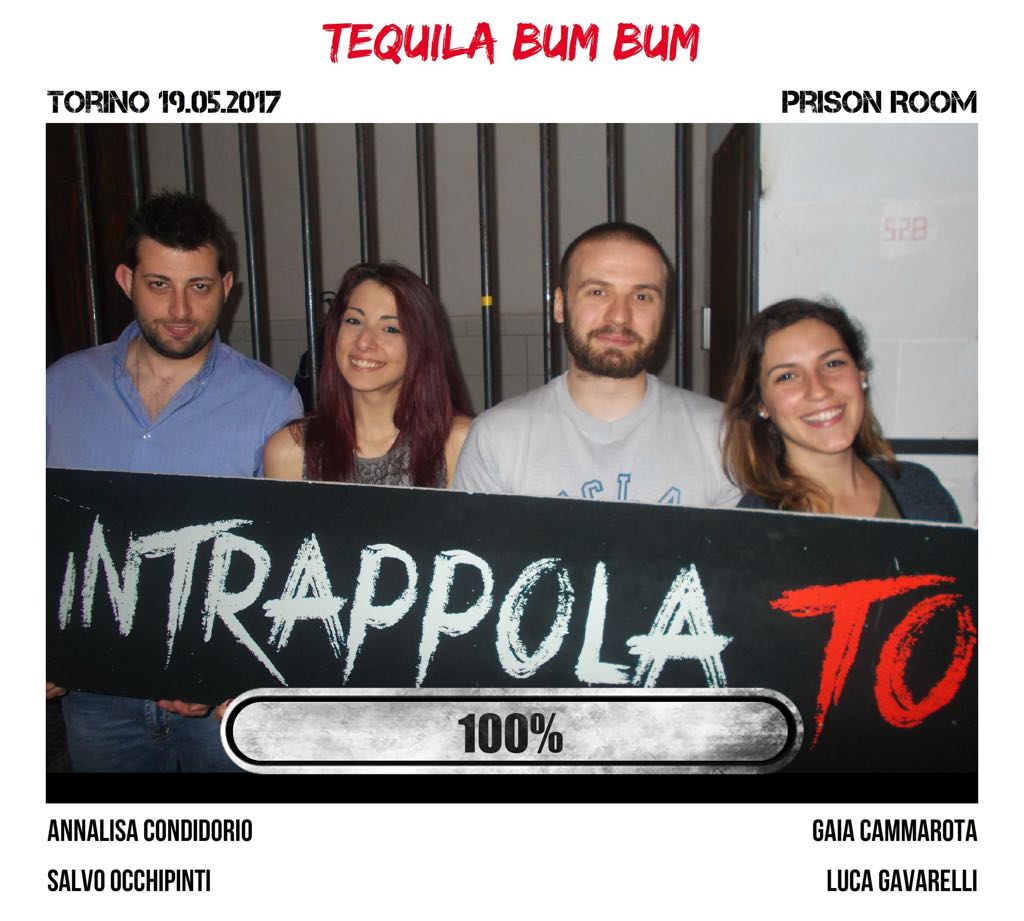 Il gruppo tequila bum bum è fuggito dalla nostra escape room Prison Room