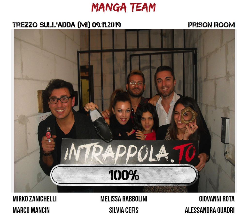 Il gruppo manga team è fuggito dalla nostra escape room Prison Room