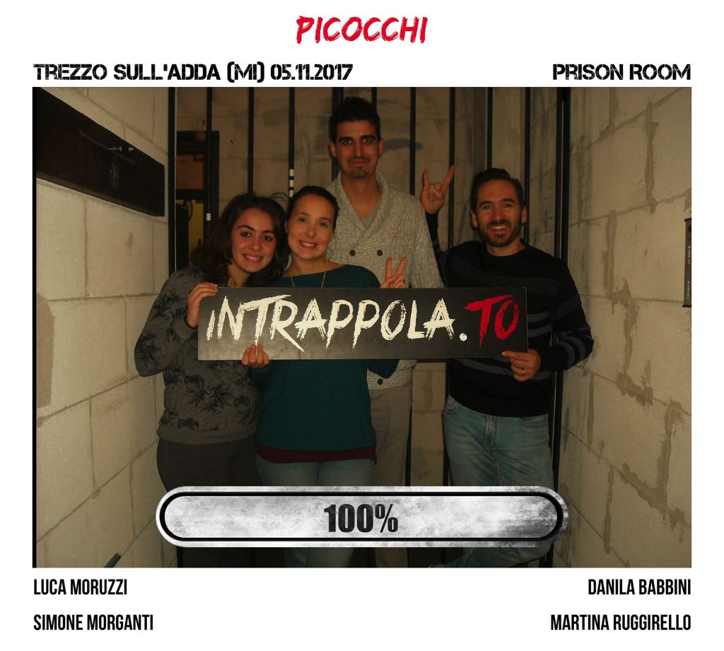 Il gruppo Picocchi è fuggito dalla nostra escape room Prison Room