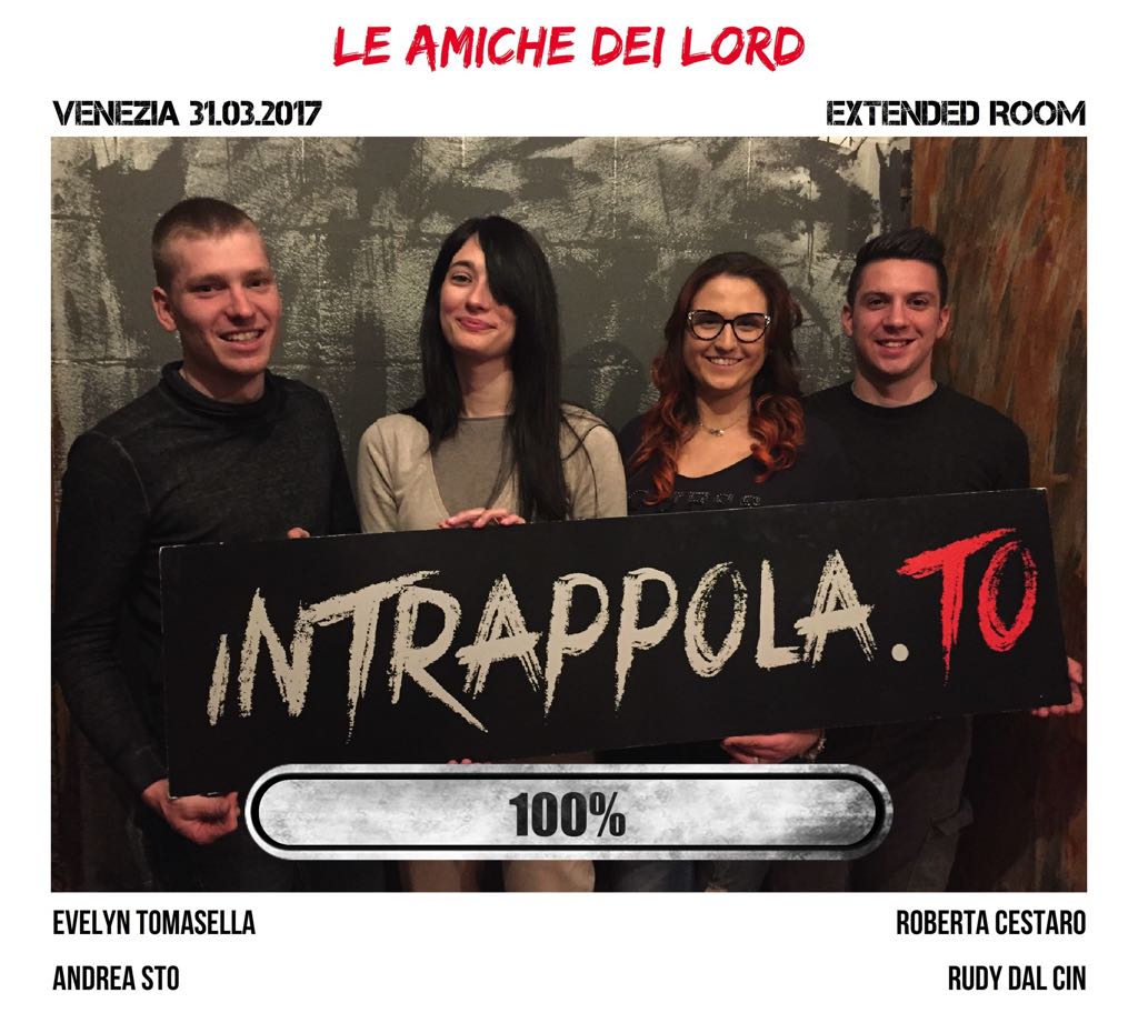 Il gruppo Le amiche dei lord è fuggito dalla nostra escape room Extended Room