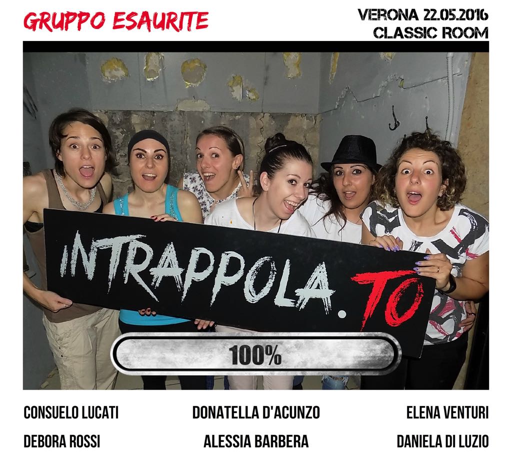 Il gruppo Gruppo ESAURITE è fuggito dalla nostra escape room Classic Room