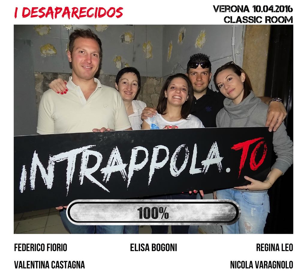 Il gruppo I DESAPARECIDOS è fuggito dalla nostra escape room Classic Room