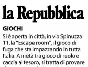 La Repubblica - Palermo - Si è aperta in città l'escape room, il gioco di fuga di Intrappola.to