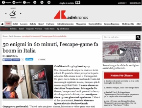 Adnkronos - 50 enigmi in 60 minuti, l'escape-game fa boom in Italia
