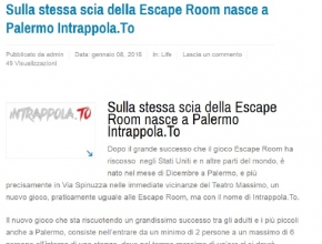 Eccociqui - Sulla stessa scia della escape room nasce a Palermo Intrappola.to