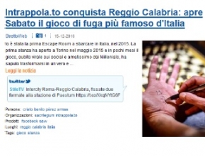 Libero 24x7.it - Intrappola.to conquista Reggio Calabria: apre sabato il gioco di fuga più famoso d'Italia