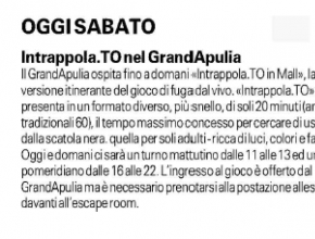 La Gazzetta del Mezzogiorno - Intrappola.to nel GrandApulia
