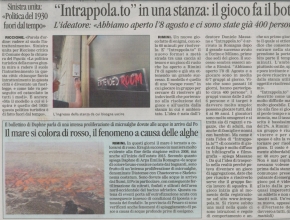 Il Corriere di Romagna - Intrappolato in una stanza: il gioco fa il botto
