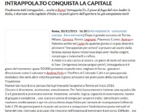 Informazione.it - Intrappola.to conquista la capitale