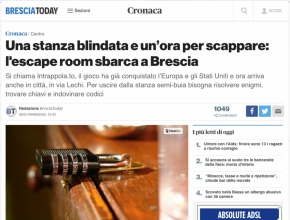 Brescia Today - Una stanza blindata e un'ora per scappare