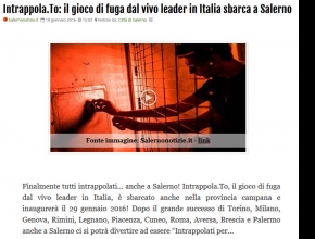 Geos News - Intrappola.to: il gioco di fuga dal vivo leader in Italia sbarca a Salerno
