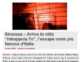 ReteRegione - Siracusa: arriva in città Intrappola.to, l'escape room più famosa d'Italia